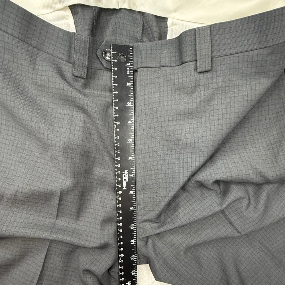 Lauren Ralph‎ Lauren Mens Charcoal Grey Micro Check Dress Pants 38W x 34L NWT